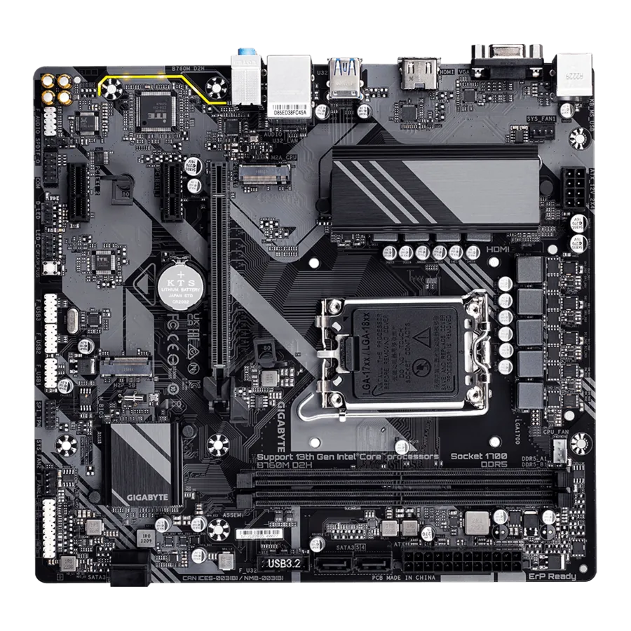 Gigabyte B760M D2H DDR5 Motherboard For INTEL 12th | 13th Gen view 3